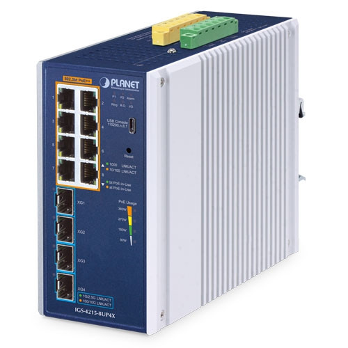 Switch PoE Gigabit Administrable L2/L4 DIN-rail